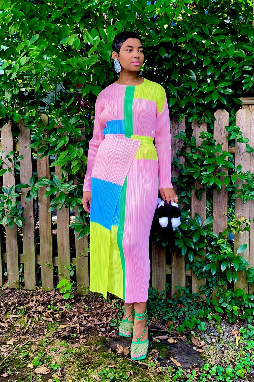 Ayud Colour Block Skirt Set