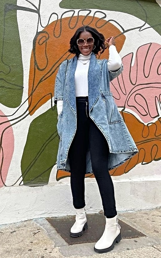 Quetta Denim Statement Coat
