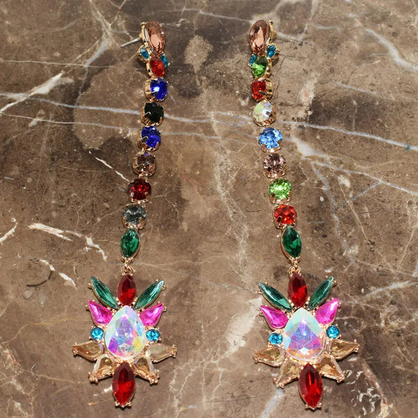 Peju Crystal Water Drop Statement Earrings