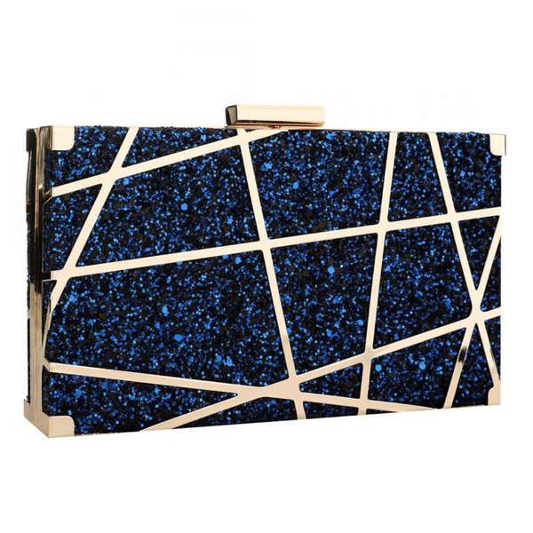 Bolsa Geometric Glitter CLUTCH