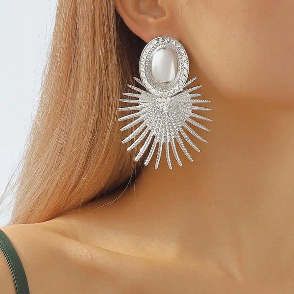 Oxlade Retro Boho Star Studded Dangle Earrings