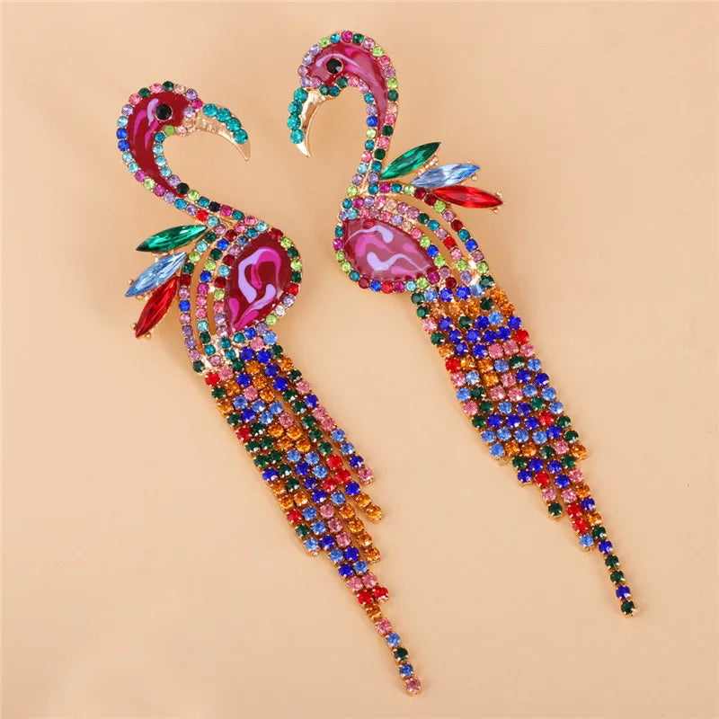 Aruba Flamingo Statement Earrings