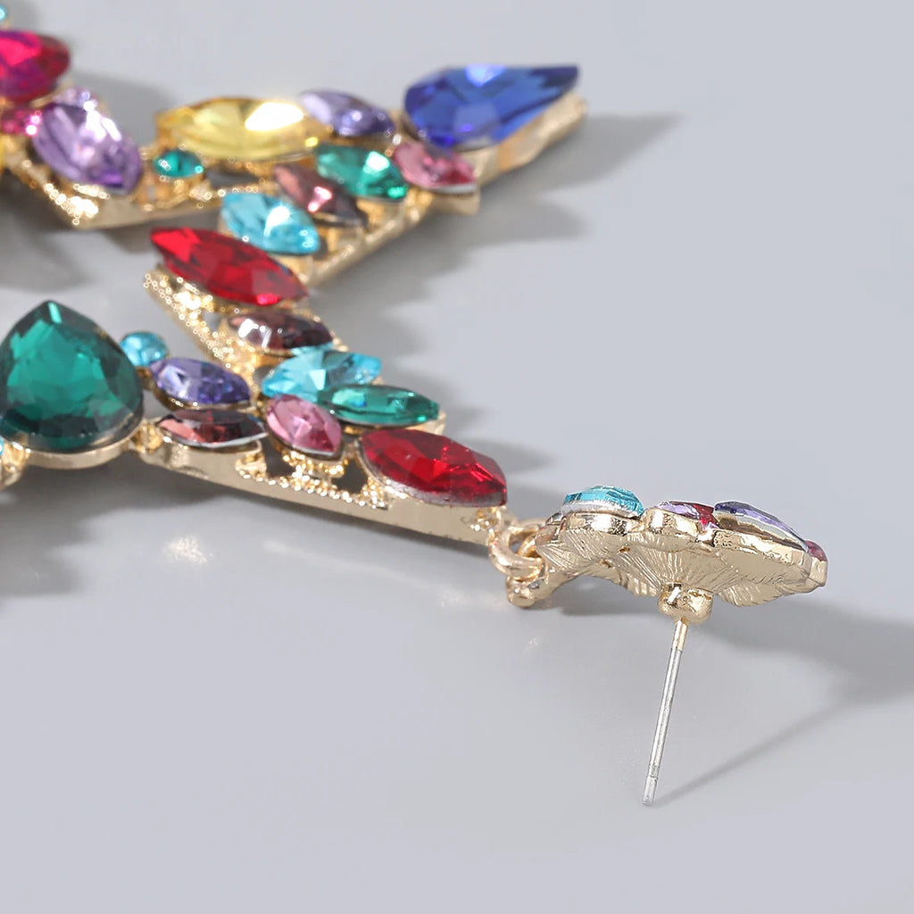 Star Girl Crystal Statement Earrings
