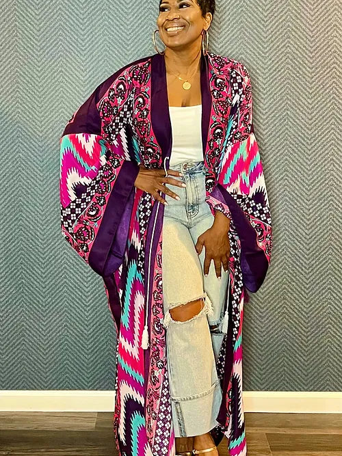 Beverly Waves Maxi Kimono