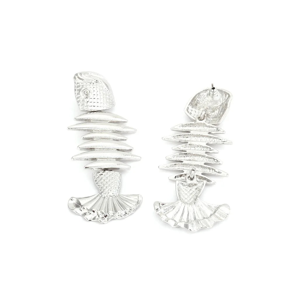 Pensacola Fish Bone Statement Earrings