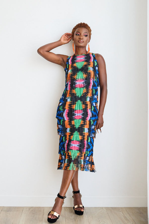 Akethi Multi Fringe Dress