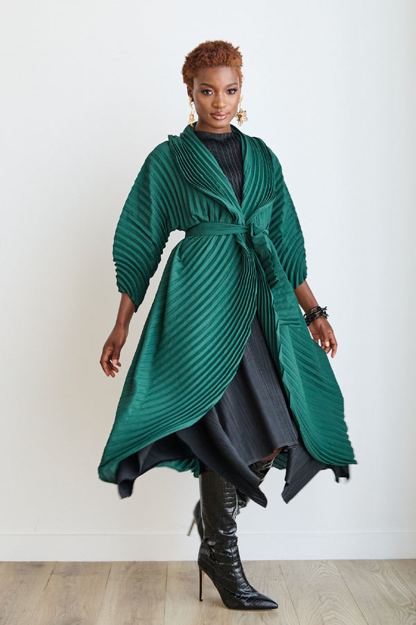 Falkville Green Pleated Duster