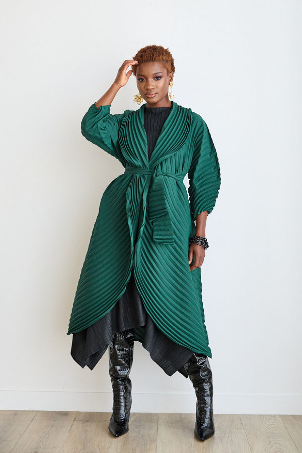 Falkville Green Pleated Duster