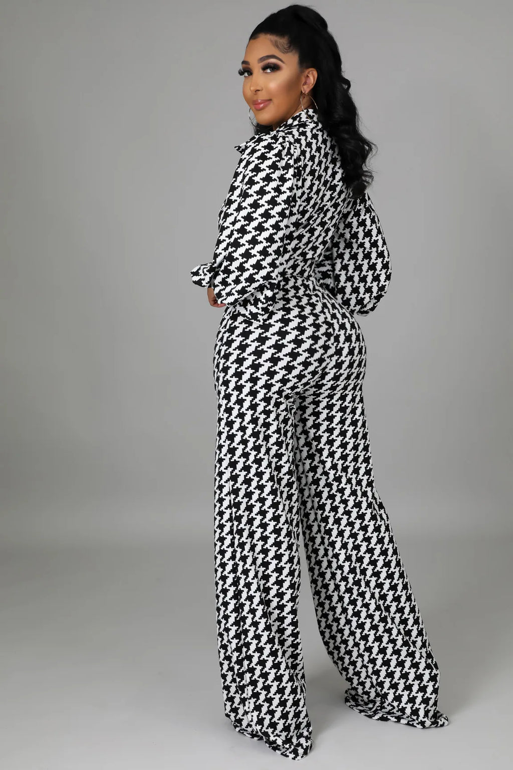 Angie Checkers Pattern Jumpsuit