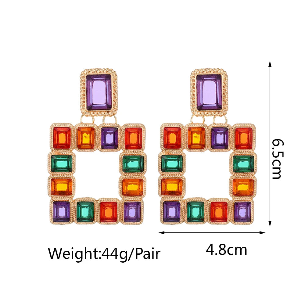 Lisa Square Statement Earrings