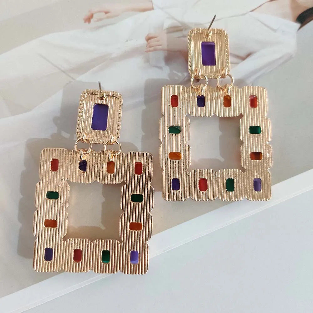 Lisa Square Statement Earrings