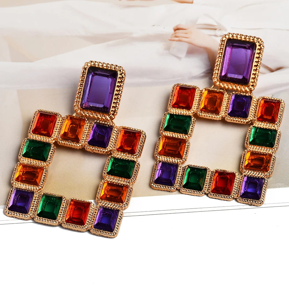 Lisa Square Statement Earrings