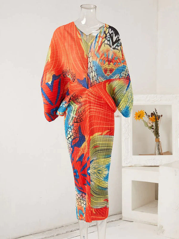 Hillsing Print Pleated Dress- OOTD