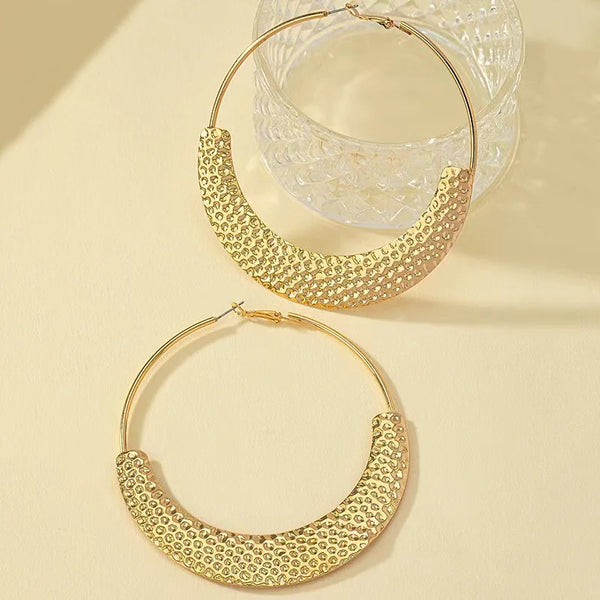 Nessie Round Retro Geometric Statement Earrings