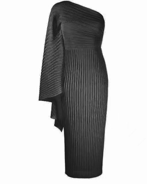 Ola Asymmetrical Pleated Dress