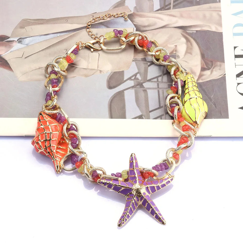 Zaza Starfish Necklace Set