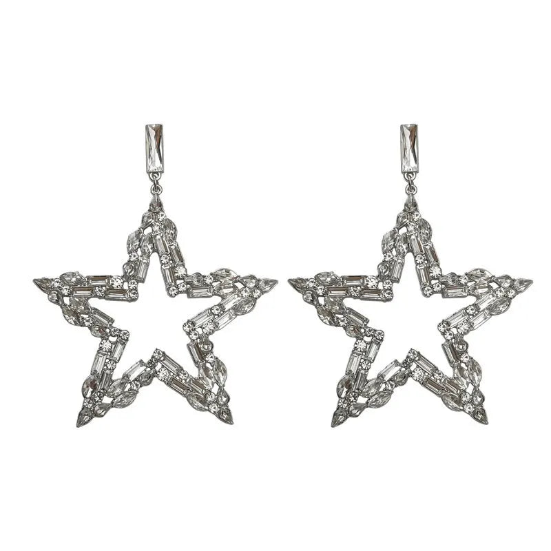 Star Girl Crystal Statement Earrings