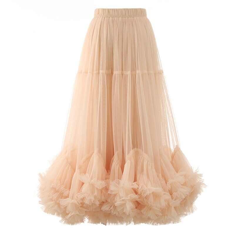 Brixton Mesh Ruffle Skirt