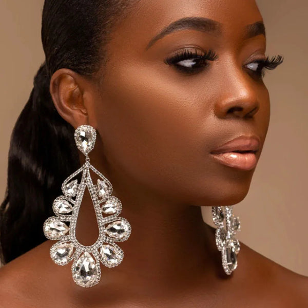 Stefie Colorful Rhinestone Drop Dangle Earrings