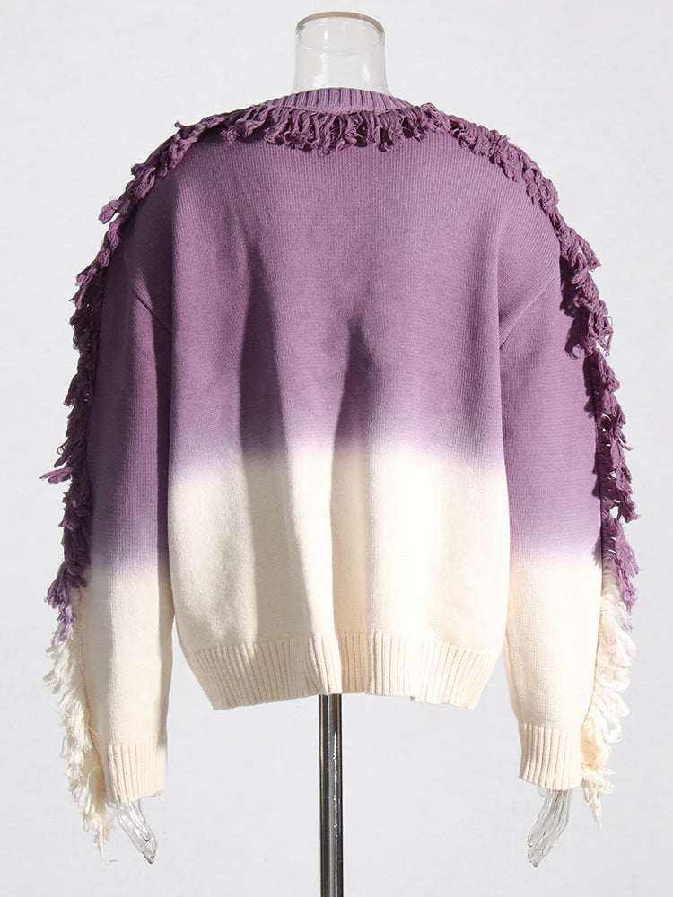 Atila Ombre Fringe Sweater