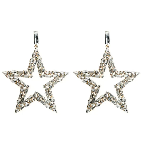 Star Girl Crystal Statement Earrings