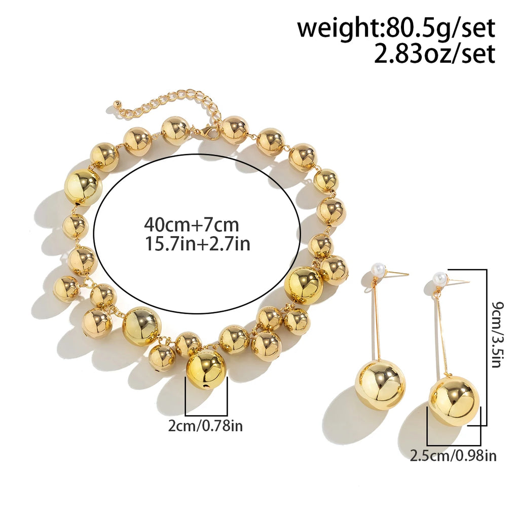 Alice Bohemian Glass Beads Faux Pearls Necklace