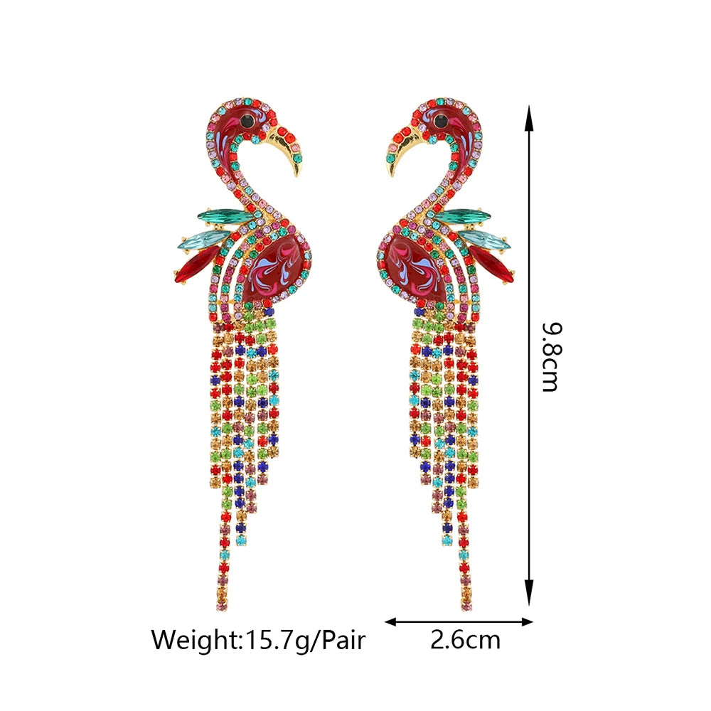 Aruba Flamingo Statement Earrings