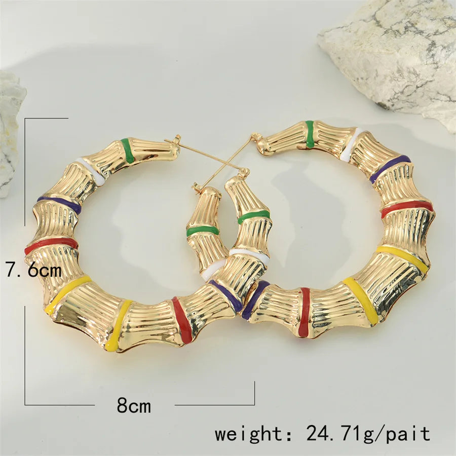Nelly African Brass Statement Alloy Dangle Earrings