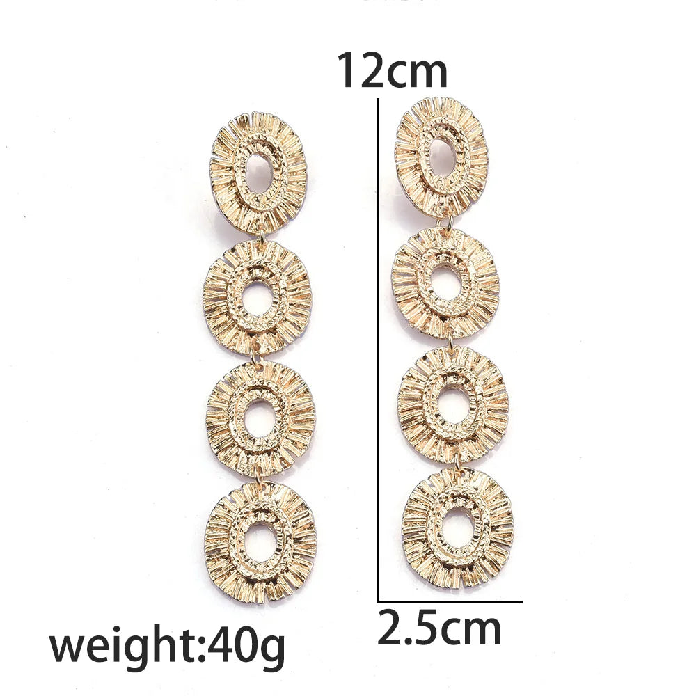 Link Circle Drop Earrings