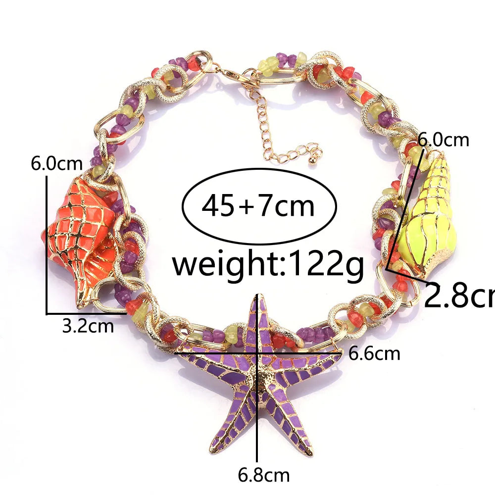 Zaza Starfish Necklace Set