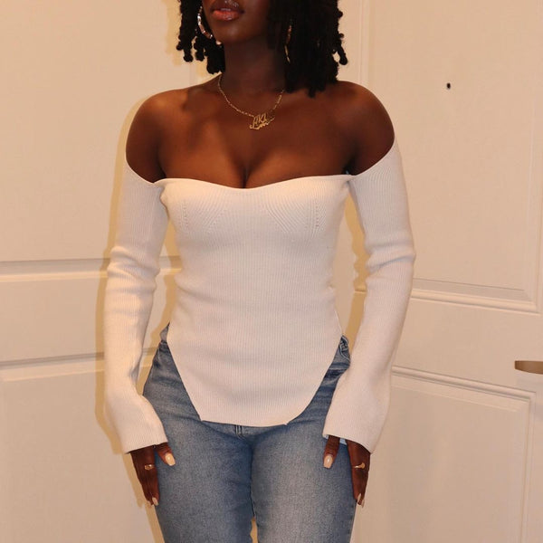 Victoria Crop Sweater Top