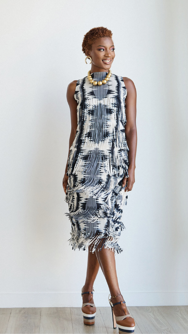 Akethi Black Fringe Dress