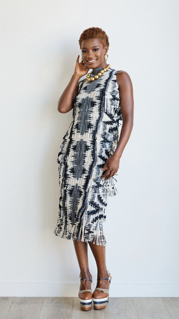 Akethi Black Fringe Dress