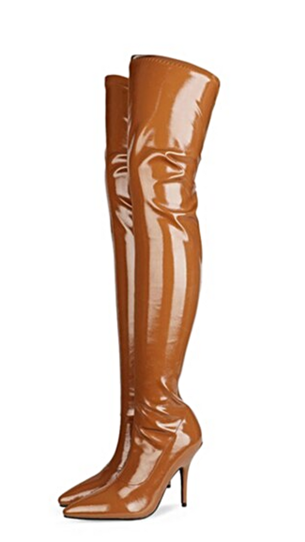Majuer Over the Knee Patent Boots