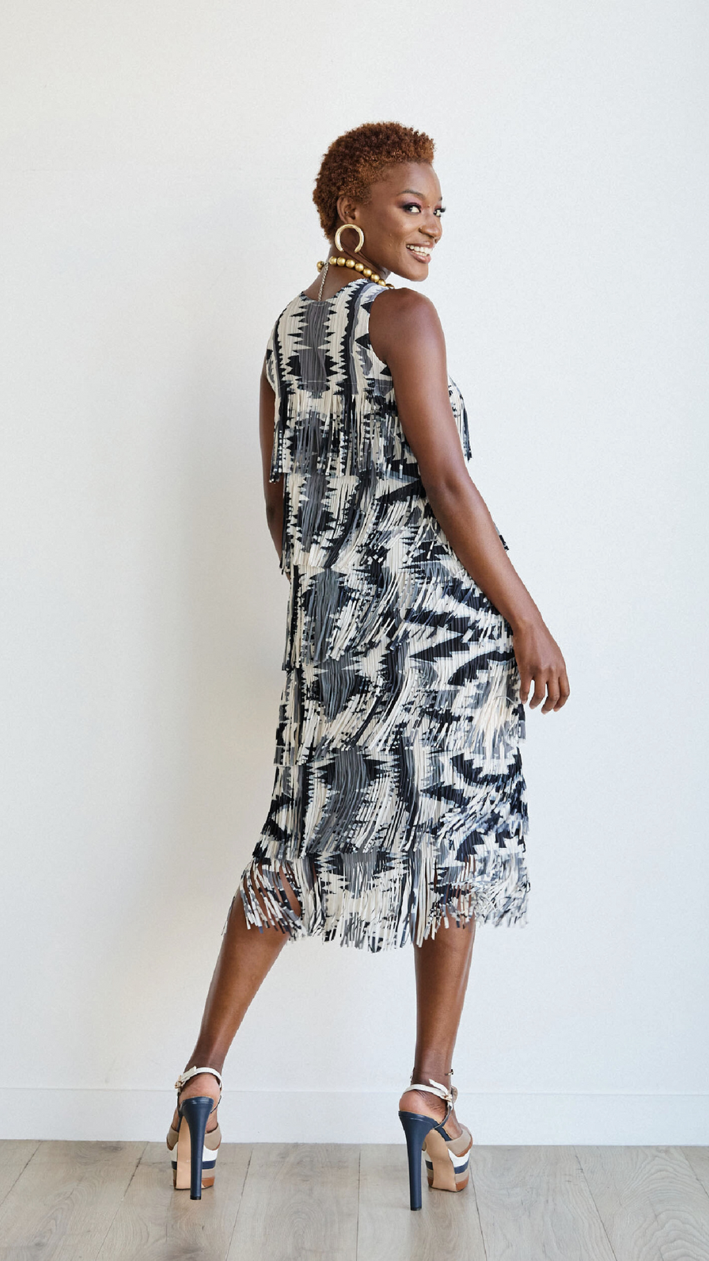 Akethi Black Fringe Dress