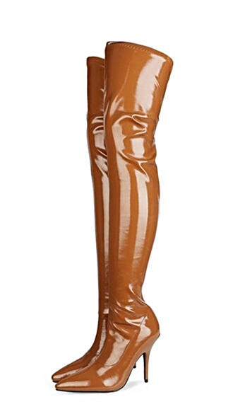 Majuer Over the Knee Patent Boots