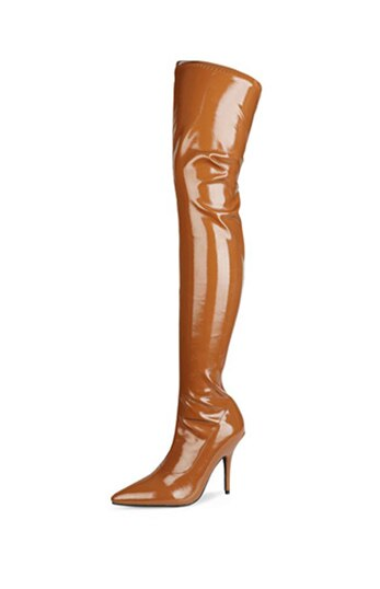 Majuer Over the Knee Patent Boots