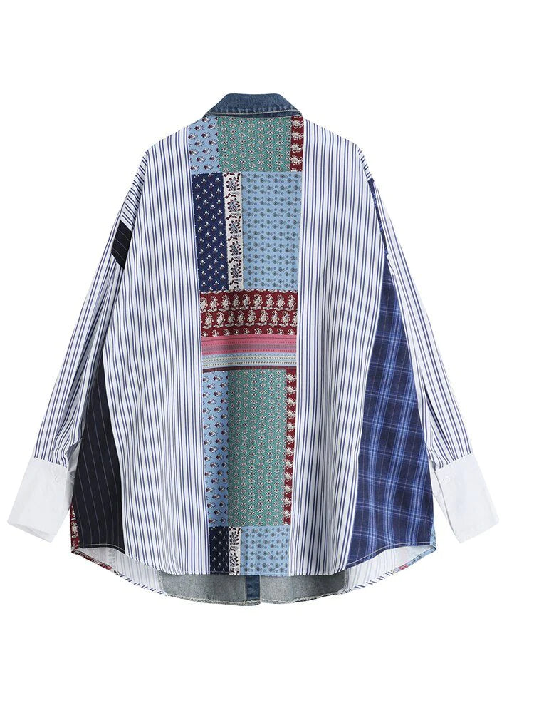 Coco Denim Patchwork Shirt