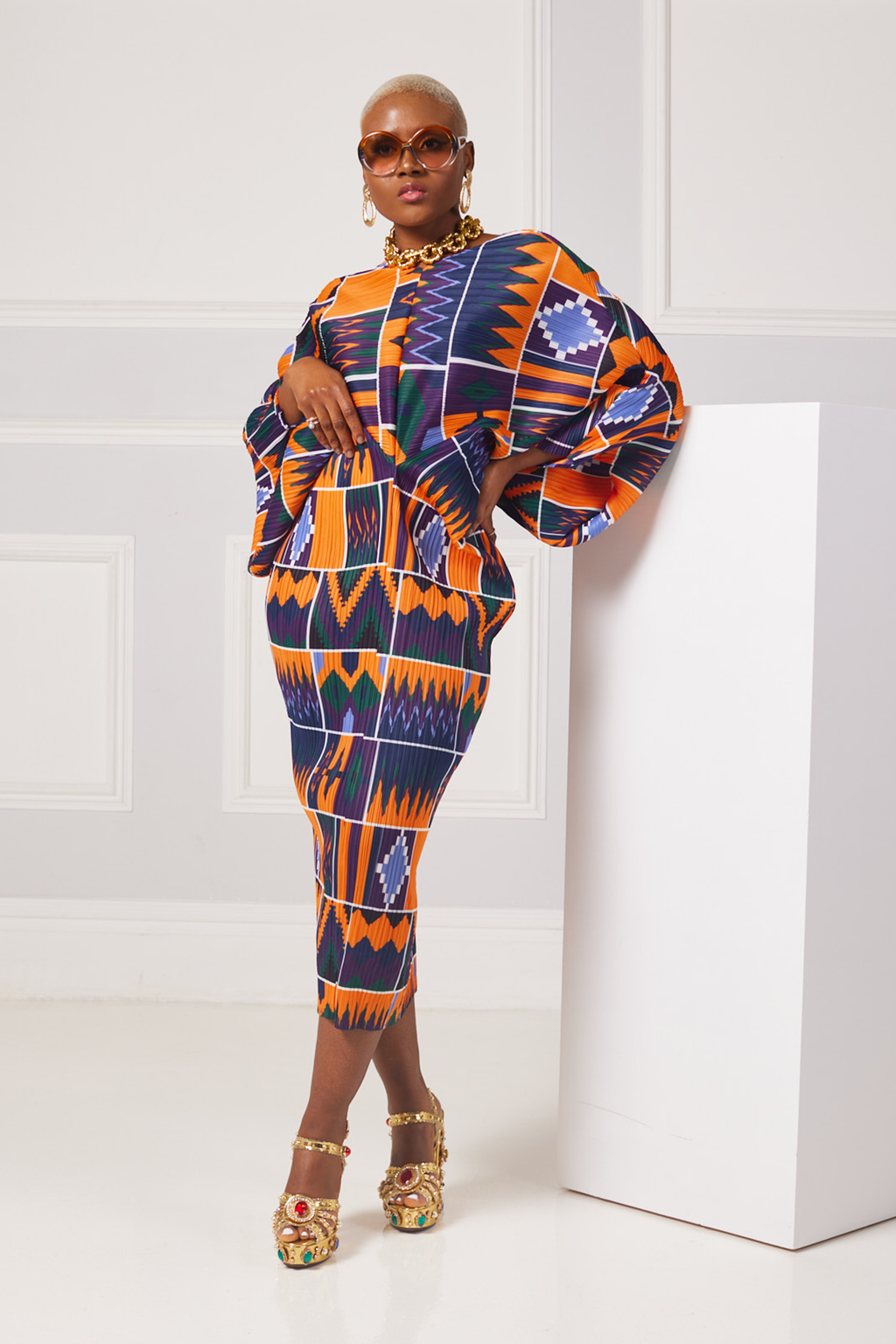 Ford Kente Printed Dress