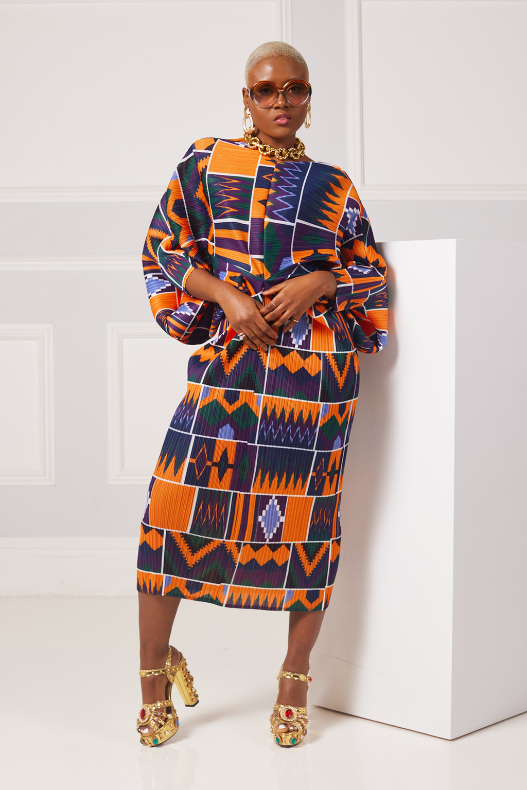 Ford Kente Printed Dress