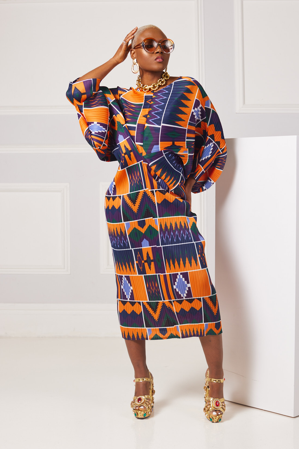 Ford Kente Printed Dress