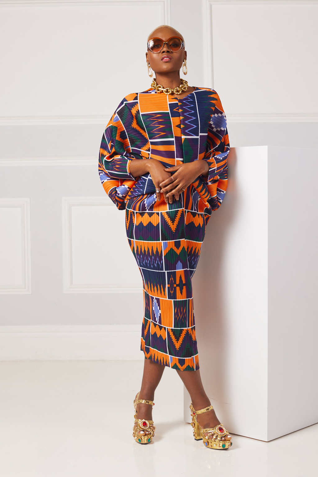 Ford Kente Printed Dress