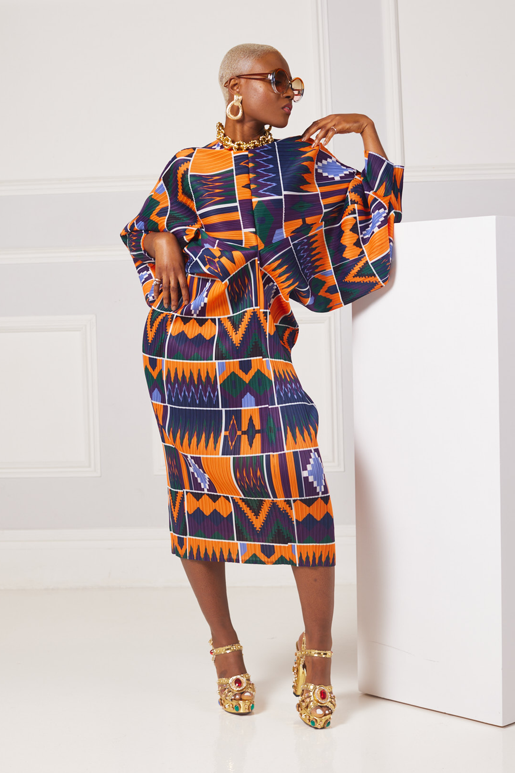 Ford Kente Printed Dress