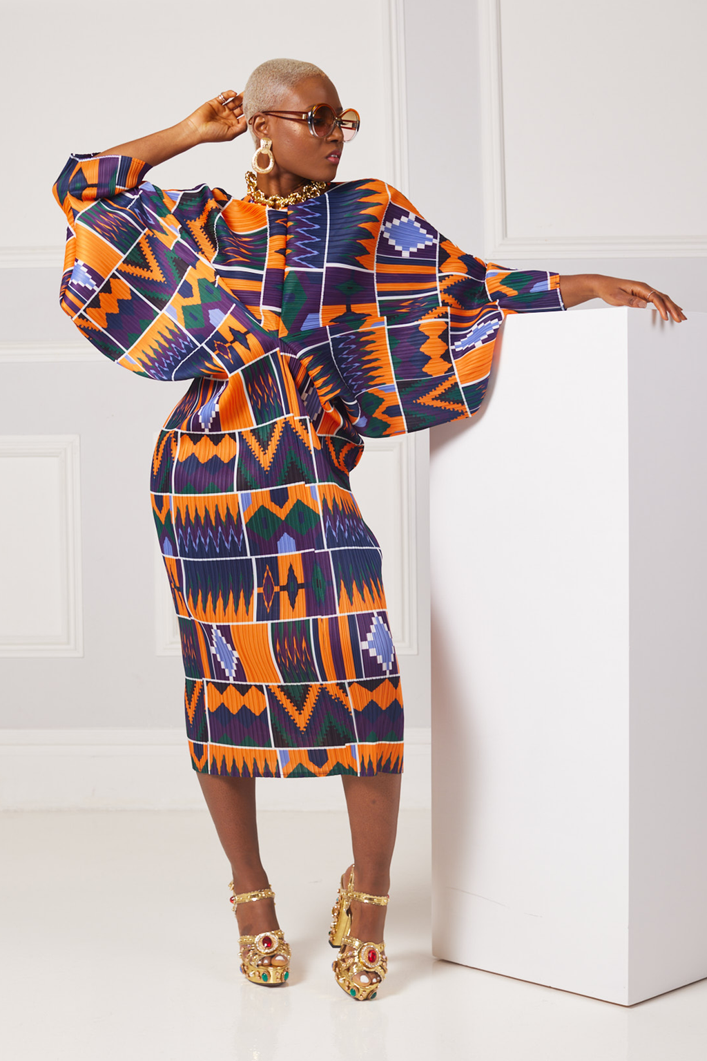 Ford Kente Printed Dress