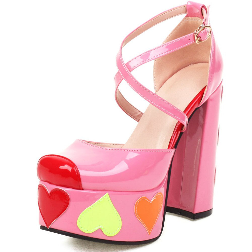 pink Round Toe heels