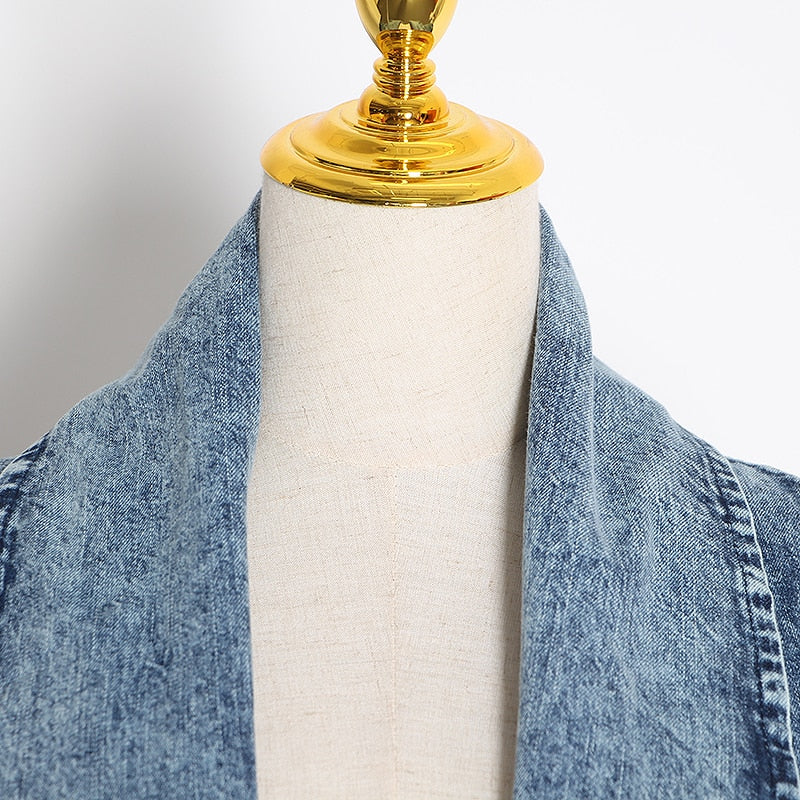 Quetta Denim Statement Coat