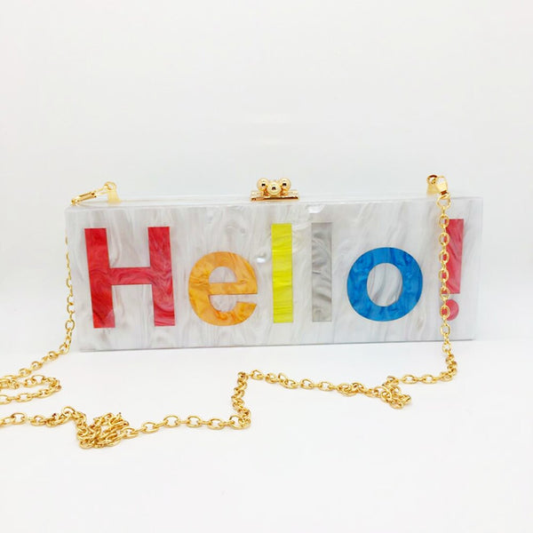 Hello You Statement Clutch