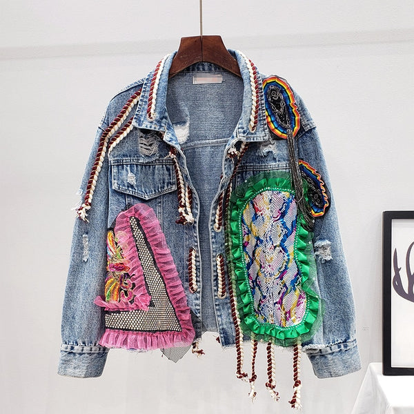 Neptune Patchwork Denim Jacket